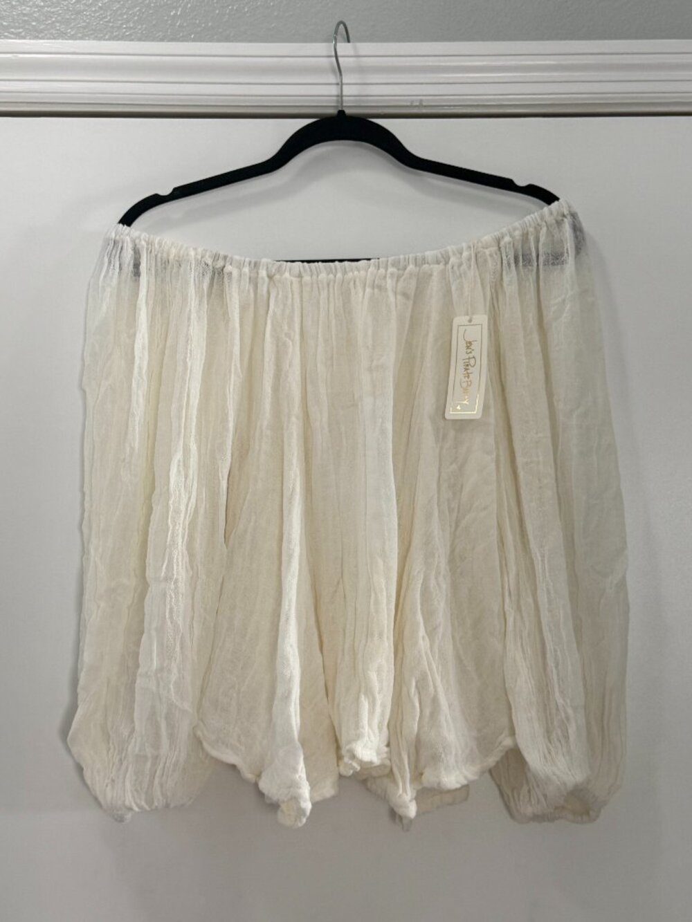 Jen's Pirate Booty for Free People Off-Shoulder White Blouse - M/L